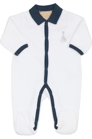 Sophie de Giraf Boxpakje - velours - baby rib - - met blauw kraagje - 1 Maand - 54cm