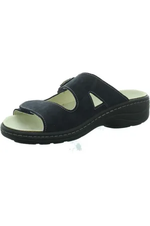 Longo 1006391 Dames Slippers Muiltjes - Donker Blauw - 38