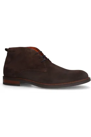 Van Lier Heren - Bruine suède veterboots