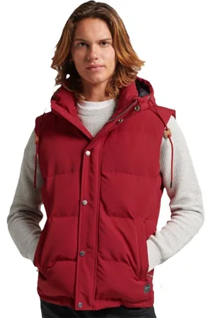 Superdry Everest pufferbodywarmer met capuchon - Heren - Gilets