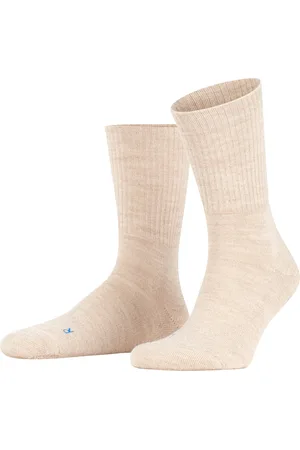 Falke Walkie Light anatomische pluche zool merinowol sokken unisex beige