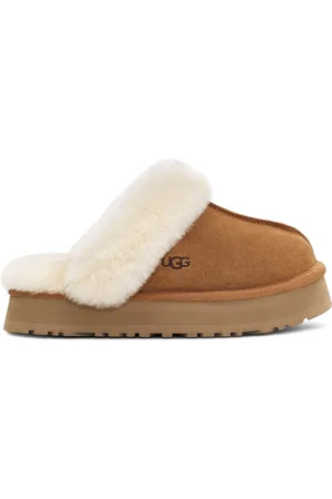 UGG W Disquette Dames Sloffen - Chestnut