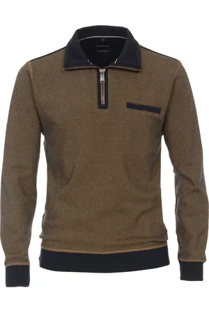 Casa Moda Halfzip Trui Okergeel