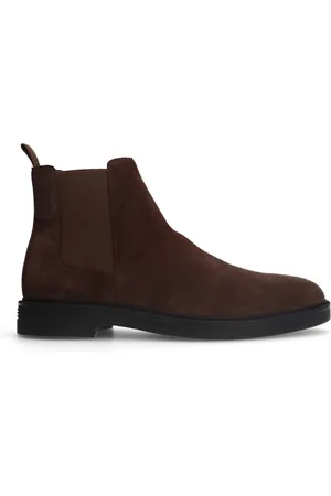 Manfield Heren - Bruine suède chelsea boots