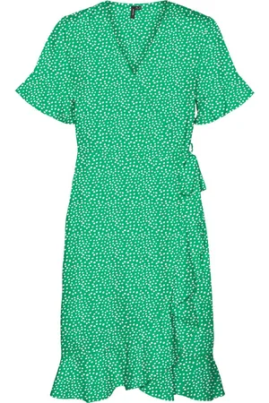 VERO MODA VMHENNA 2/4 WRAP FRILL DRESS WVN Dames Jurk