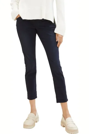TOM TAILOR Dames Chino Broek TAPERED RELAXED comfort/relaxed Blauw 38W / 28L Volwassenen