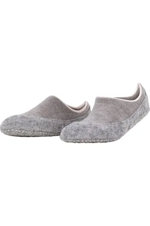 Falke Cosyshoe antislip noppen merinowol huissokken pantoffels dames grijs