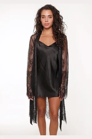 LingaDore – Black Lace – Kimono – L1137KM – Black - L/XL