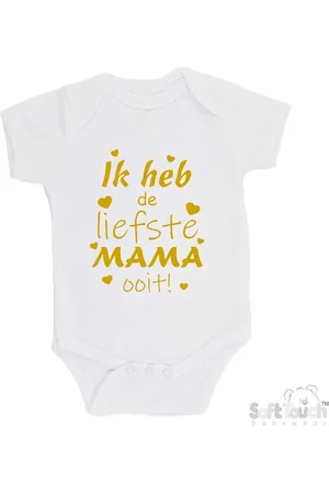 Merkloos 100% katoenen Romper "Ik heb de liefste MAMA ooit!" Moederdag Jongens Katoen