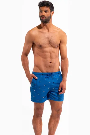 A-dam Ron - Zwembroek - Boxershort - Zwemshort - Gemaakt van Gerecyclede Flessen - Vegan - Heren - Mannen - Denim - S