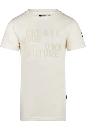 No Way Monday Jongens T-Shirt ss-Gebroken wit