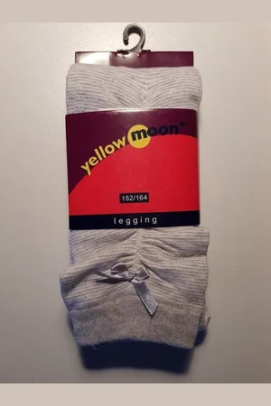 Yellow Moon Katoenen legging, streepje en strikje maat 122-128