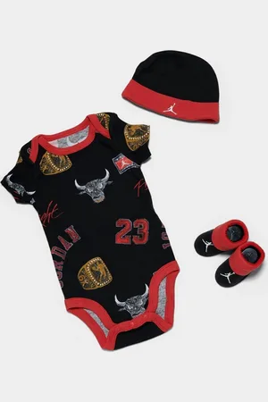 Jordan Babyset 3-delig Romper, muts en slofjes 0 - 6 maanden Chicago bulls