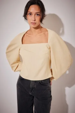 NA-KD Volume Sleeve Blouse Dames Blouse