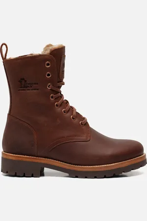Panama Jack FRISIA B10 - VeterlaarzenHoge sneakersDames sneakersDames veterschoenenHalf-hoge schoenen - Kleur: Cognac