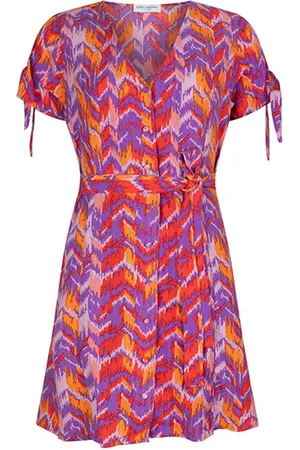 lofty manner Jurk Dress Karsina Pe24 Multi Rainbow Print Dames