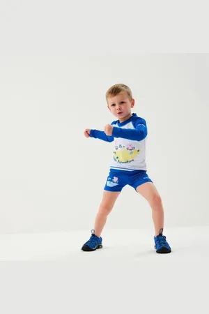 Regatta Peppa Pig Rash Suit Set Met Top En Short Voor Kinderen Blauw