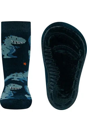 Ewers Antislipsok - Donkerblauw - Dinosaurussen en Sterren - Siliconenzool-31/34