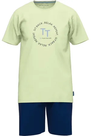 TOM TAILOR Pure Cotton heren shortama - ronde hals -