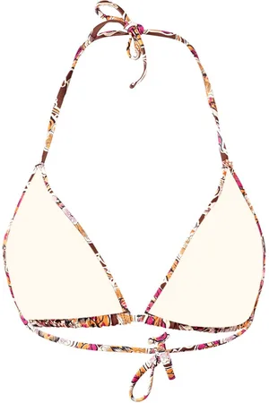 Brunotti Novalee-Sakai Dames Slider Triangel Bikini Top - Mix & Match - Bruin, Oranje, Roze - 36