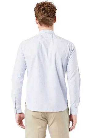 Dockers Oxford Slim Fit Overhemd Met Lange Mouwen Blauw L Man