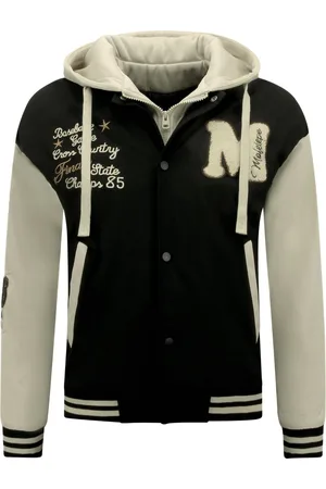 Enos Baseball Jacket Classic Oversized met Capuchon -8632