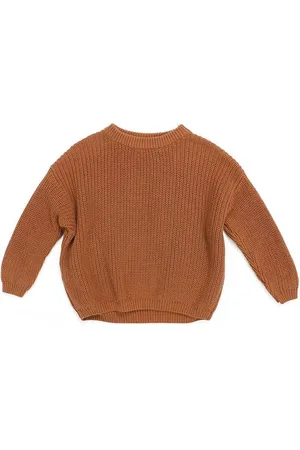 Merkloos Uwaiah oversize knit sweater -Sugar Brown - Trui voor kinderen - 110/5Y