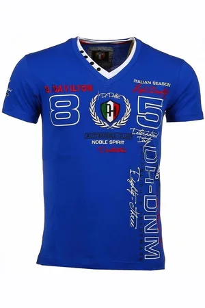 DAVID COPPER Italiaanse T-shirt - Korte Mouwen Heren - Borduur Automobile Club
