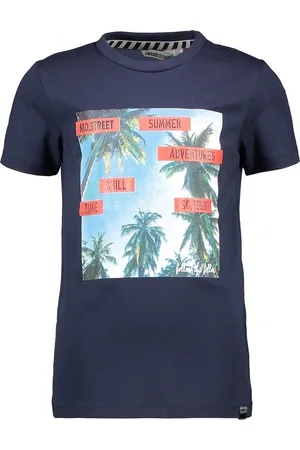 Moodstreet Jongens T-shirt met korte mouw en grote borstprint -