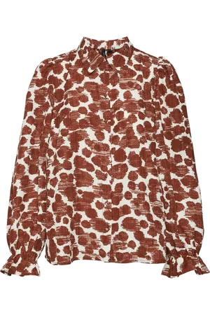 VERO MODA Blouse Vmpila Senya Ls Shirt Wvn 10311138 Fired Brick Dames