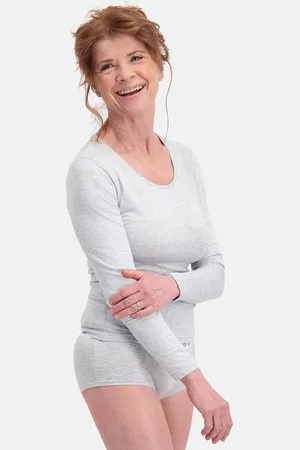 Bamboo Basics Comfortabel & Zijdezacht Lara - Bamboe T-Shirts (Multipack 2 stuks) Dames - Lange Mouwen - Licht - L