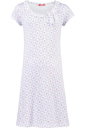 Hanssop Exclusief Luxueus Kinder nachtkleding ; een Luxe mooi zacht Roosjes print Girly Nachthemd met een verfijnde hals verwerking én een perfect zittend wit ondergoed setje maat 152