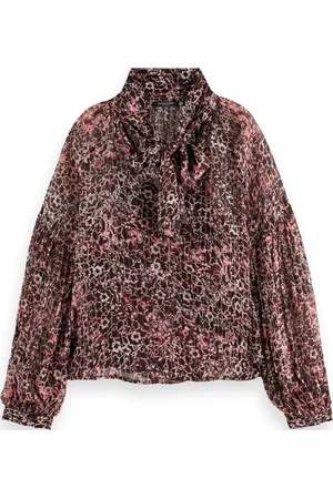 Scotch&Soda LUREX TOP WITH BOW NECK Dames Blouse