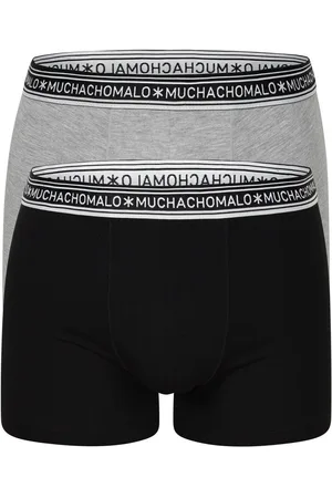 Muchachomalo Heren Heren Boxershorts En Grijs Bamboe Katoen 2-Pack - M