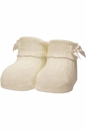 iN ControL NEWBORN socks BOW offwhite