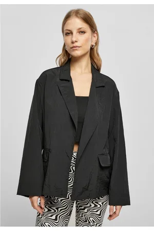 Urban classics Oversized Crinkle Nylon Blazer - S