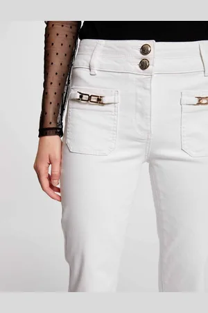 Morgan Bootcut jeans met ornamenten 242-Poleni ivoor