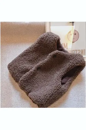 Merkloos Teddy Bodywarmer voor Kinderen - - Schapenvacht Look