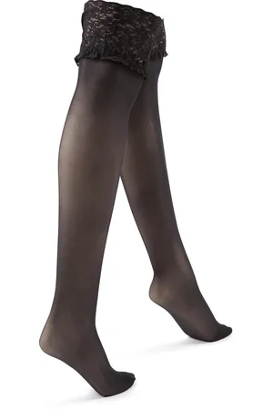 Hunkemöller Stockings Beenmode 15DEN Kant Anti Ladder - zwart