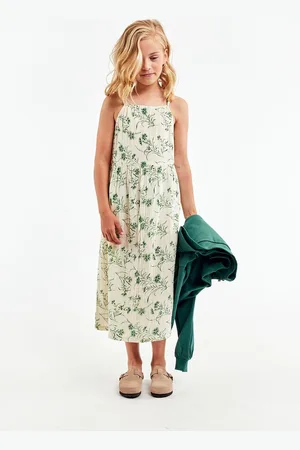 AO76 Sansi Green Dress Jurken Meisjes - Kleedje - Rok - Jurk -