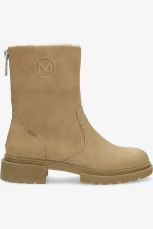 Mexx Enkellaars Polly Glad Donker Beige Dames