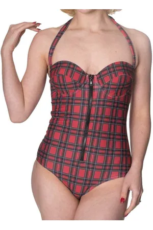 Banned Retro Wild plains tartan Badpak - Ruitjes - L