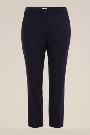 WE Fashion Dames slim fit pantalon met stretch - Curve