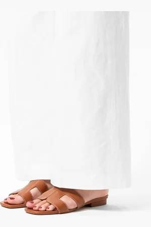 Manfield Dames - leren slippers