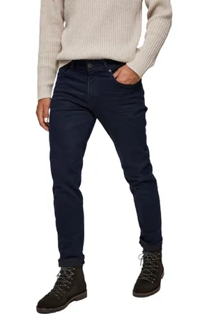 SELECTED Heren Jeans Broeken STRAIGHT SCOTT regular/straight Fit Blauw 38W / 32L Volwassenen