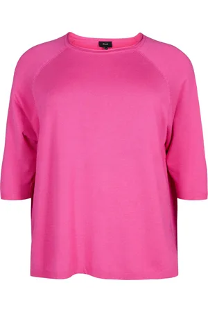 Zizzi CACARRIE, 3/4, PULLOVER Dames Blouse - Rose