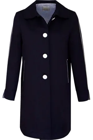 VERY SIMPLE Verysimple • donkerblauwe trenchcoat • maat L (IT46)