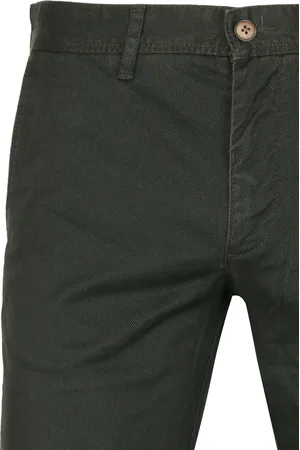 Suitable Sartre Chino broek Donkergroen