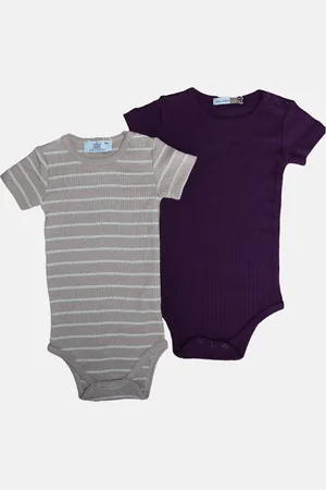 Merkloos Edelweiss 2 pack rompers met korte mouwen unisex 9m