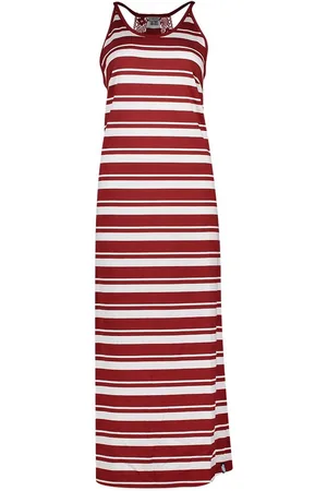 Superdry Summer Stripe Maxi Midijurk Rood M Vrouw
